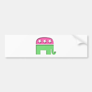 Adesivo Para Carro Elefante cor-de-rosa do GOP