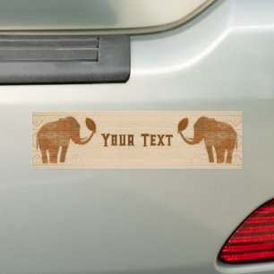Adesivo Para Carro Elefante - Design de Arte Tribal