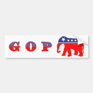 Adesivo Para Carro Elefante do GOP de Moderized