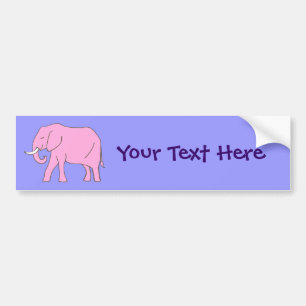 Adesivo Para Carro Elefante Rosa Bebê Andando