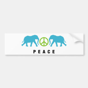 Adesivo Para Carro Elefantes com paz