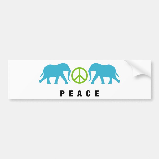 Adesivo Para Carro Elefantes com paz (Frente)