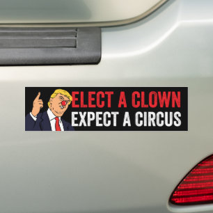 Adesivo Para Carro Eleger Um Palhaço Esperando Um Circo Anti-Trump
