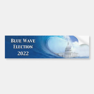 Adesivo Para Carro Eleição Blue Wave 2022 Bumper Sticker