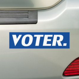 Adesivo Para Carro "eleitor" letras brancas fundo azul