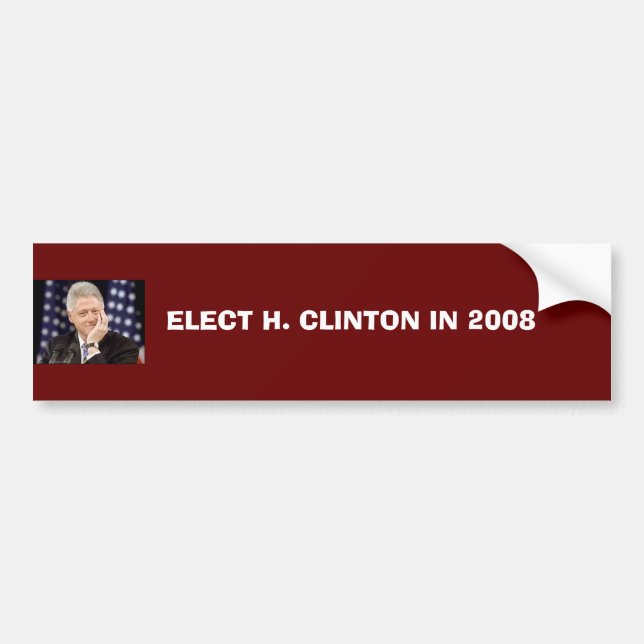 ADESIVO PARA CARRO ELEJA H. CLINTON EM 2008 (Frente)