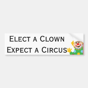 Adesivo Para Carro Eleja um palhaço esperam um circo