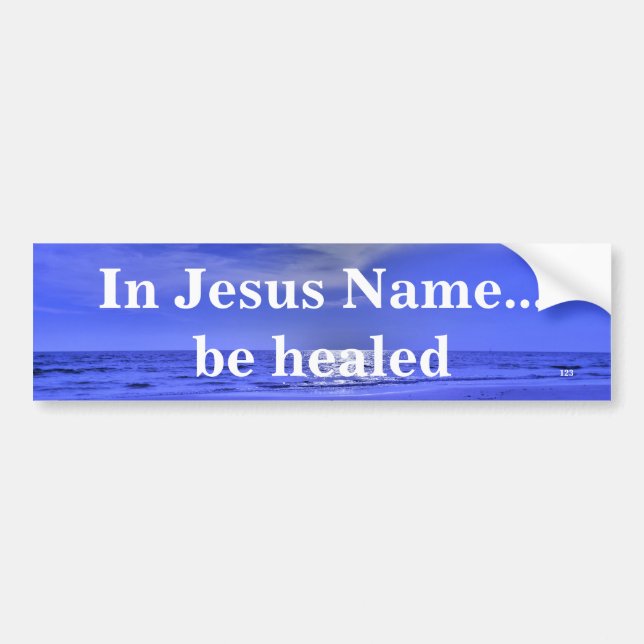 ADESIVO PARA CARRO EM JESUS NAME BUMPER STICKER (Frente)