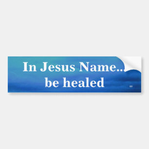 ADESIVO PARA CARRO EM JESUS NAME BUMPER STICKER