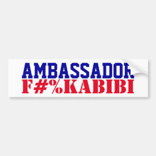Adesivo Para Carro Embaixador F#%KABIBI Mike Huckabee Traidor dos EUA