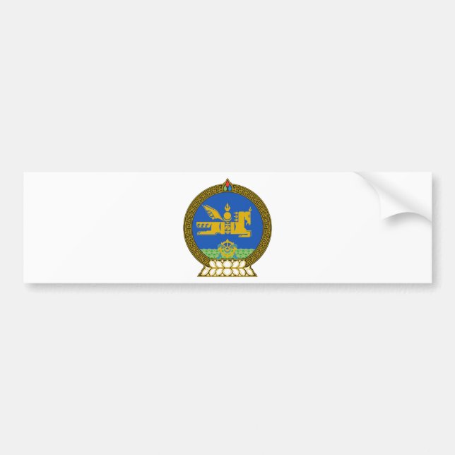 Adesivo Para Carro Emblema do estado de Mongolia (Frente)