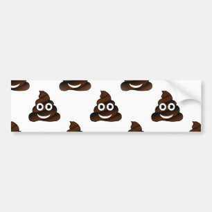 Adesivo Para Carro emoji de cocô engraçado