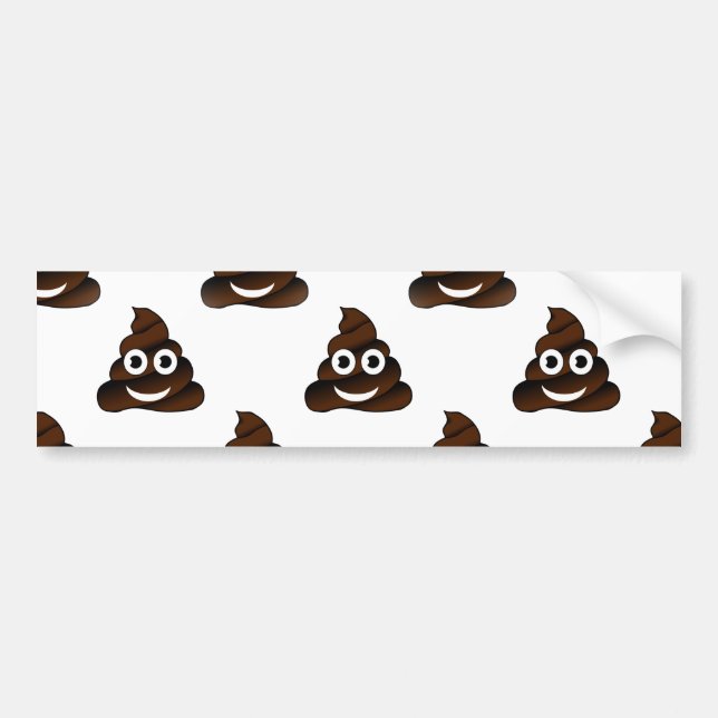 Adesivo Para Carro emoji de cocô engraçado (Frente)