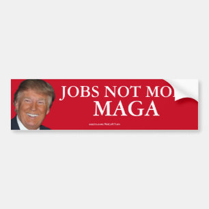 Adesivo Para Carro Empilhar Trabalhos Não Mobs MAGA Bumper Stick