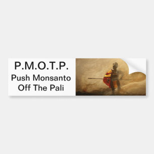 Adesivo Para Carro empurre Monsanto fora do pali