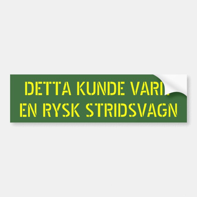 ADESIVO PARA CARRO EN RYSK STRIDSVAGN DE DETTA KUNDE VARIT (Frente)