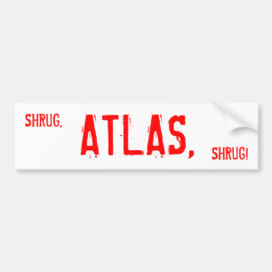 ADESIVO PARA CARRO ENCOLHO DE OMBROS, ATLAS, ENCOLHO DE OMBROS!