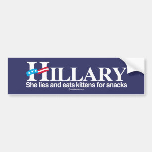 Adesivo Para Carro Encontra-se e come-se gatinhos - Anti-Hillary - o