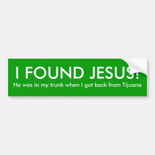 Adesivo Para Carro Encontrei o JESUS, ele estava no meu porta-malas q