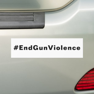 Adesivo Para Carro #EndGunViolence End Gun Violence white black 