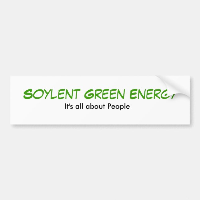 Adesivo Para Carro Energia verde de Soylent, é toda sobre pessoas (Frente)