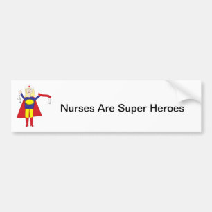 Adesivo Para Carro Enfermeira Super Hero Bumper Sticker