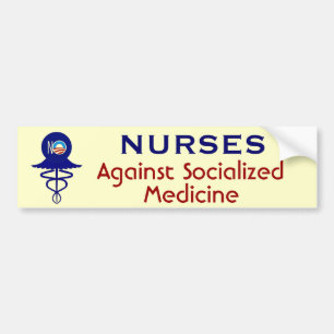 Adesivo Para Carro Enfermeiras contra a medicina socializada