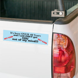 Adesivo Para Carro Engraçado 867-5309 Música Genérica Azul Vermelho