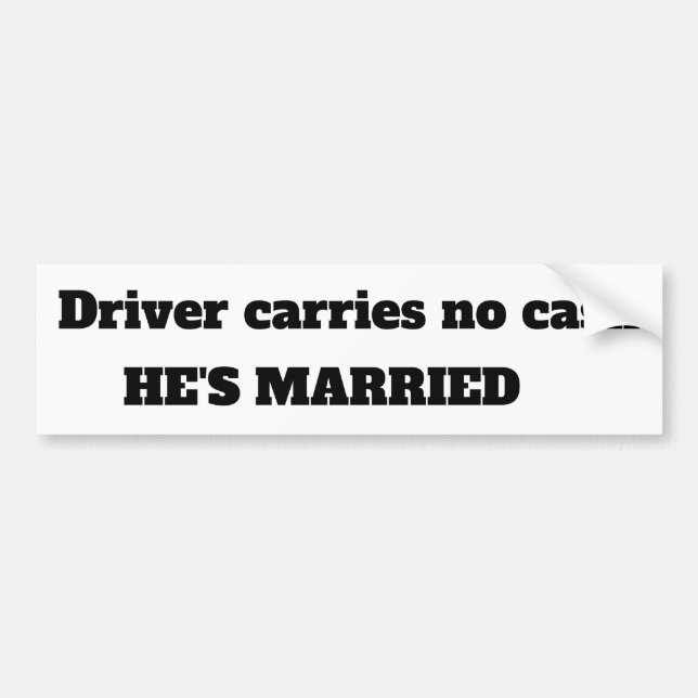 Adesivo Para Carro Engraçado casou-se (Frente)