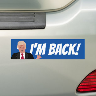Adesivo Para Carro Engraçado Donald Trump Estou de volta Cartoon Polí