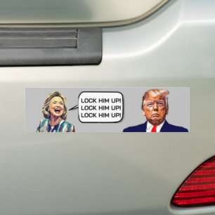Adesivo Para Carro Engraçado Hillary Diz Trump Up