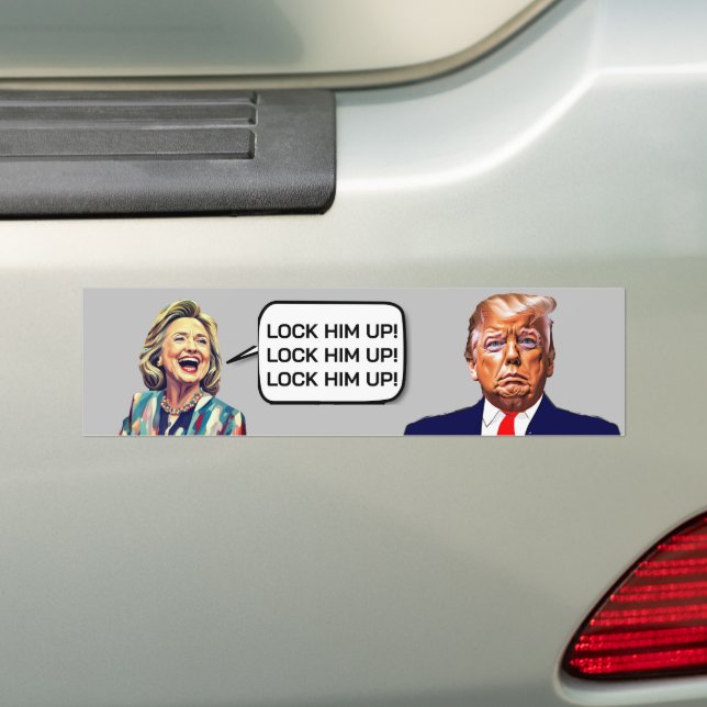 Adesivo Para Carro Engraçado Hillary Diz Trump Up (No carro)