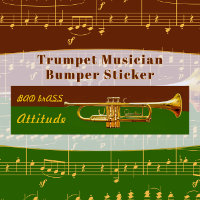 Engraçado Músico de Trompete Má Atitude Brass