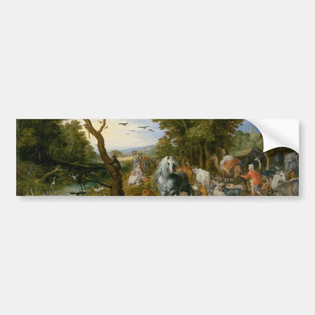 Adesivo Para Carro Entrada dos animais na arca de Noah (Brueghel) (Frente)