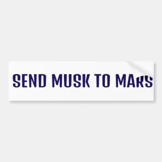 ADESIVO PARA CARRO ENVIAR MUSK PARA MARS BUMPER STICKER