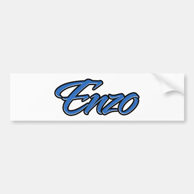 Adesivo Para Carro Enzo Name blue Aufkleber Sticker Autoaufkleber (Frente)