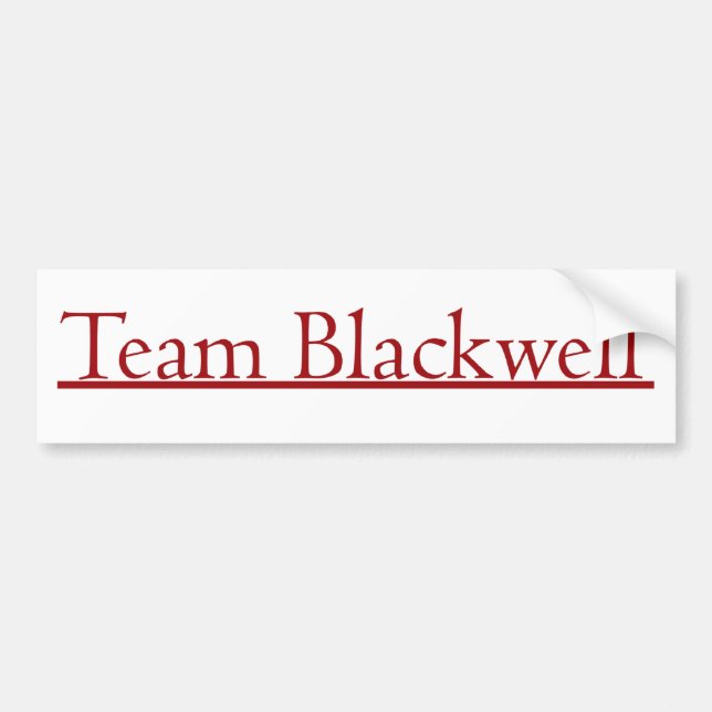 Adesivo Para Carro Equipe Blackwell (Frente)