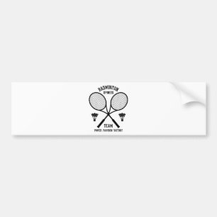 Adesivo Para Carro Equipe de Esportes de Badminton