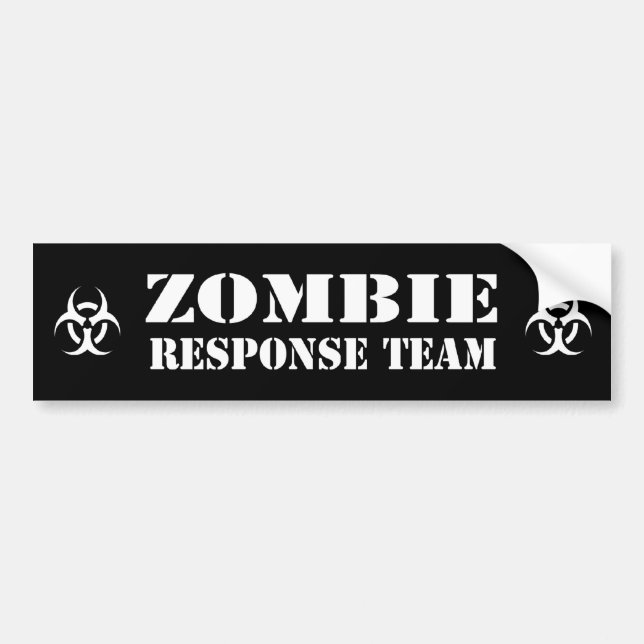 Adesivo Para Carro Equipe de Resposta de Surto Zombie (Frente)