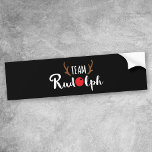 Adesivo Para Carro Equipe Rudolph Christmas Motif<br><div class="desc">Equipe Rudolph é um motivo ideal para compartilhar com amigos e familiares enquanto você celebra o Natal este ano. Preencha com chifres e o nariz vermelho obrigatório.</div>