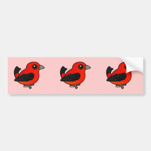 Adesivo Para Carro Escarlate de Tanager dos desenhos animados