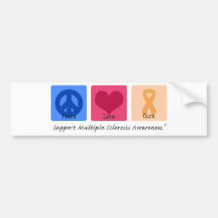 Adesivo Para Carro Esclerose múltipla da cura do amor da paz