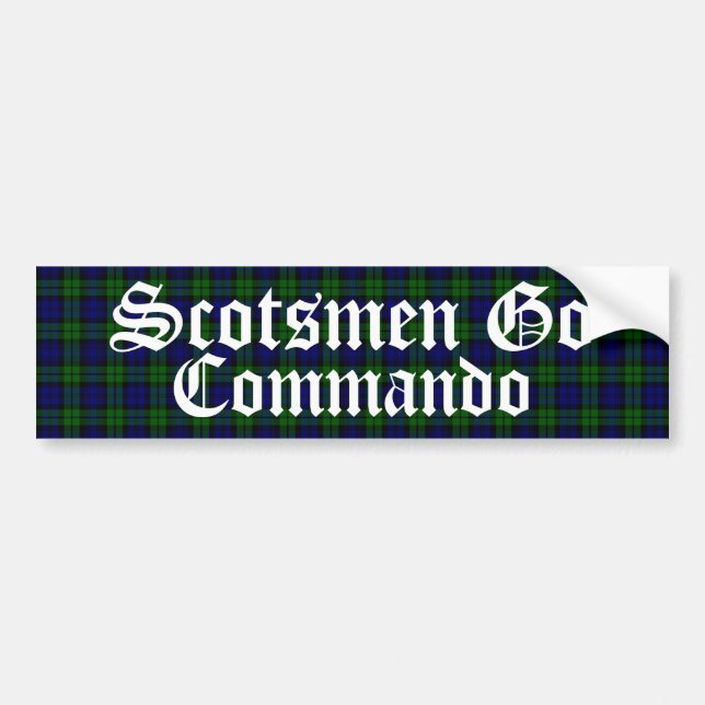 Adesivo Para Carro Escoceses Humorosos Tartan Xadrez Bumper Sticker (Frente)