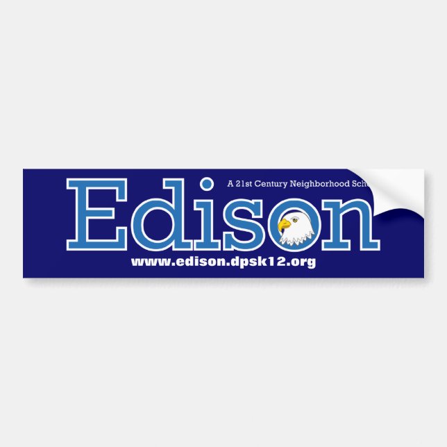 Adesivo Para Carro Escola primária Bumpersticker de Edison (Frente)