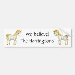 Adesivo Para Carro Escoteiro de texto personalizado Unicorns