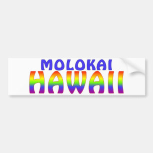 Adesivo Para Carro Escrita do arco-íris de Molokai Havaí