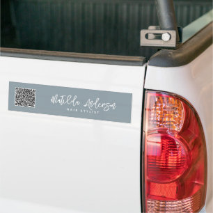 Adesivo Para Carro Escrita elegante mínima e moderna, azul-poeirento