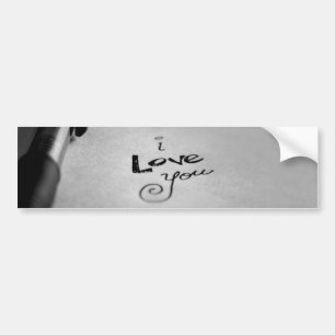 Adesivo Para Carro Escrito à mão eu te amo