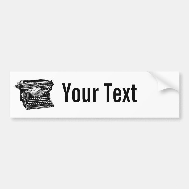 Adesivo Para Carro Escritor da máquina de escrever do Underwood (Frente)