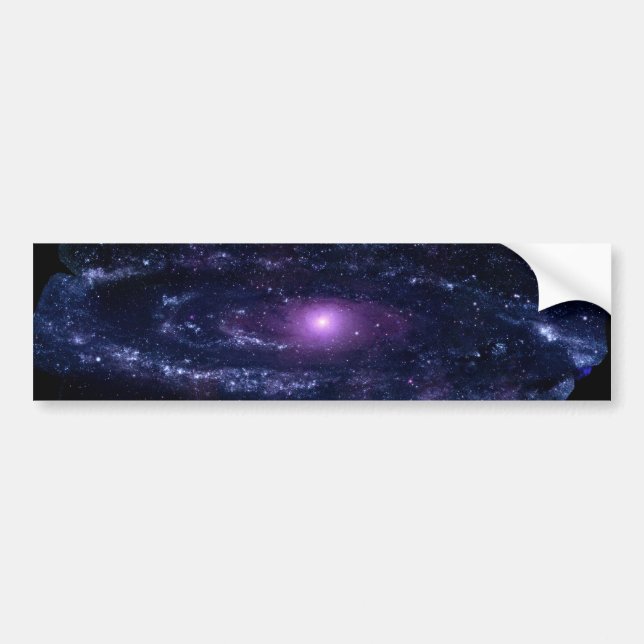 Adesivo Para Carro Espaço roxo ultravioleta da galáxia do Andromeda (Frente)